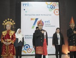 Puncak Peringatan HUT Ke-79, LPP RRI Bengkulu Adakan Prosesi Penyulutan Obor Tri Prasetya