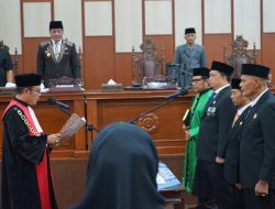 Ketua Pimpinan DPRD kota Bengkulu Resmi dilantik, Ini Harapan Plt Gubernur Rosjonsyah