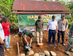 Kodim 0423 Bengkulu Utara Gelar Karya Bakti Bangun Rumah Untuk Penyandang Disabilitas Rungu Wicara