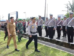 Polres Bengkulu Tengah Gelar Apel Operasi Lilin Nala 2024, Untuk Pengamanan Nataru