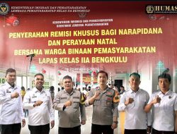 Lapas Bengkulu Gelar Penyerahan Resmi Khusus & Natal