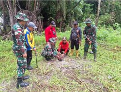 Satgas Pam Puter Enggano Bersama Warga Gelar Kegiatan Bersihkan Pantai Blak Blaw