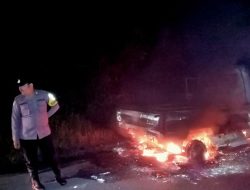 1 Unit Mobil Carry Ludes Terbakar di Rimbo Pengadang