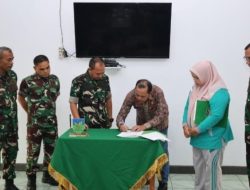 Dandim 0407 Kota Bengkulu Bersama Kepala PMD Lakukan Penandatanganan Perjanjian Kerjasama
