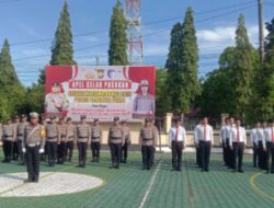 Satuan Lalu Lintas Polres Bengkulu Utara Apel Gelar Pasukan Operasi Keselamatan Nala 2025