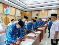 Pejabat Eselon III dan IV Pemprov Bengkulu Tandatangani Perjanjian Kinerja