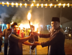 Meriahkan Malam 1 Syawal 1446 H, LPTQ Desa Batu Gajah Gelar Pawai Obor Keliling Kampung 