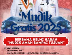 Mudik Gratis Bengkulu 2025, Pemprov Sediakan 100 Tiket Jalur Darat