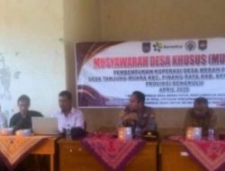 Polsek Ketahun Hadiri Musdensus Pembentukan Koperasi Merah Putih