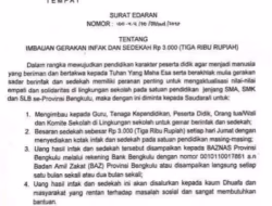 Gubernur Helmi Terbitkan SE Terkait Infaq Sedekah Setiap Jumat Rp.3000