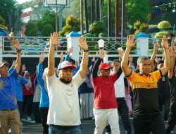 Gubernur Helmi Hasan Hadiri Kegiatan Senam Sehat Bersama Forkopimda dan Instansi Vertikal