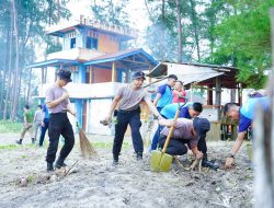 Pemkot Bengkulu Bersama Polda Bengkulu Kompak Bersihkan Kawasan Wisata Pantai Panjang