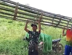 Warga Desa Muara Nibung Gelar Gotong Royong Bendung Aliran Sungai Air Talo