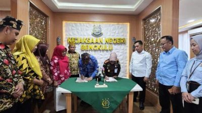 Dinas Sosial Kota Bengkulu Lakukan MOU Dengan Kejari Bengkulu