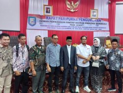 Teuku Zulkarnain Resmi Dilantik Jadi Waka I DPRD Provinsi Bengkulu Sisa Masa Jabatan 2025-2029