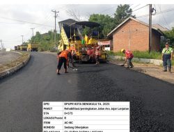 Pemkot Bengkulu Targetkan Pengaspalan Jalan Aru Jajar Selesai Akhir Agustus